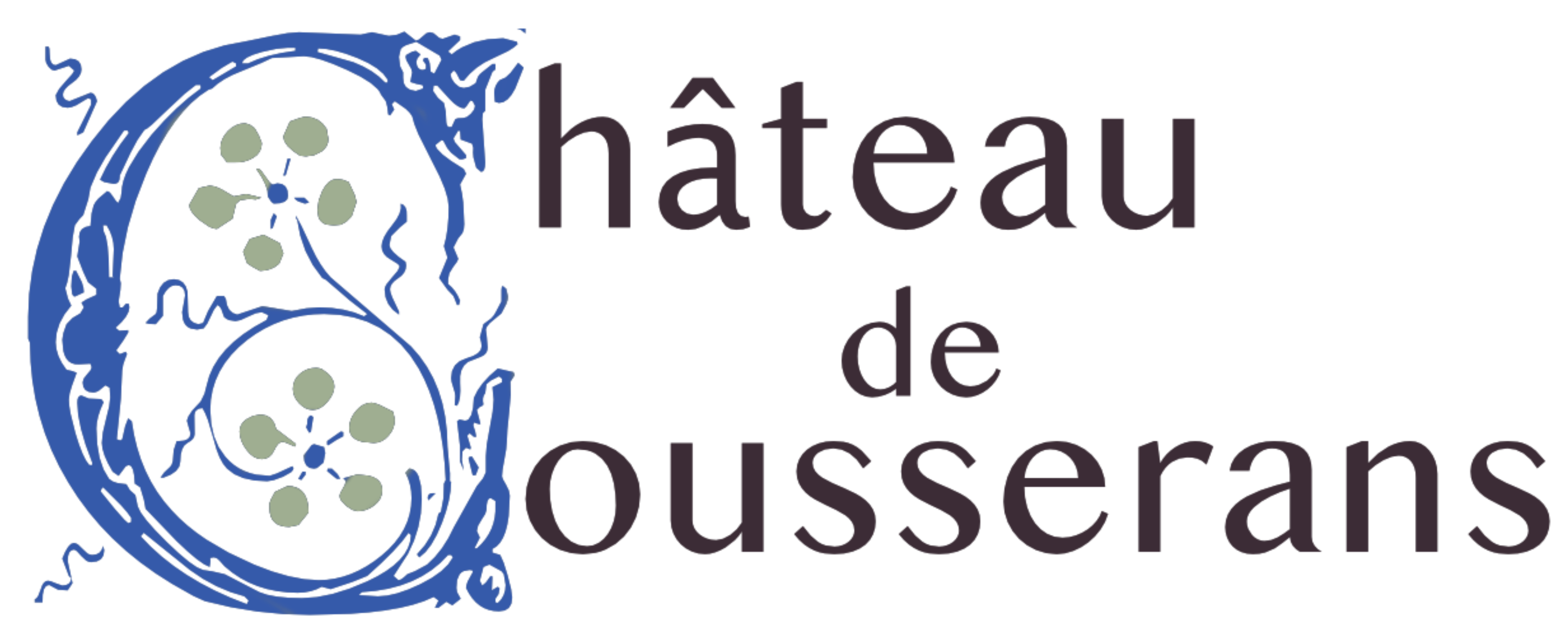 Logo du château de Cousserans avec une enluminure.